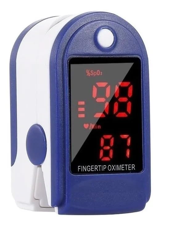 Oxímetro de Dedo Digital Medidor Pulsação e Saturação de Oxigênio SpO2 Batimentos Cardiacos