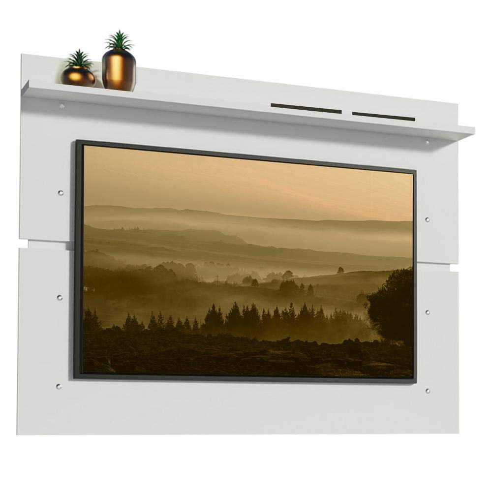 Madesa Painel para TV até 65 Polegadas, Branco, 160 cm de Largura, 123 cm de Altura, MDP, Parede, Sala