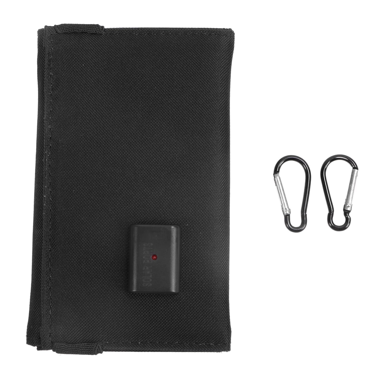 Klanata Painel solar portátil com saída USB de 5V 10W e design de 4 dobras - Carregador solar de nylon à prova d'água com eficiência de conversão de 20% para geração de energia externa -