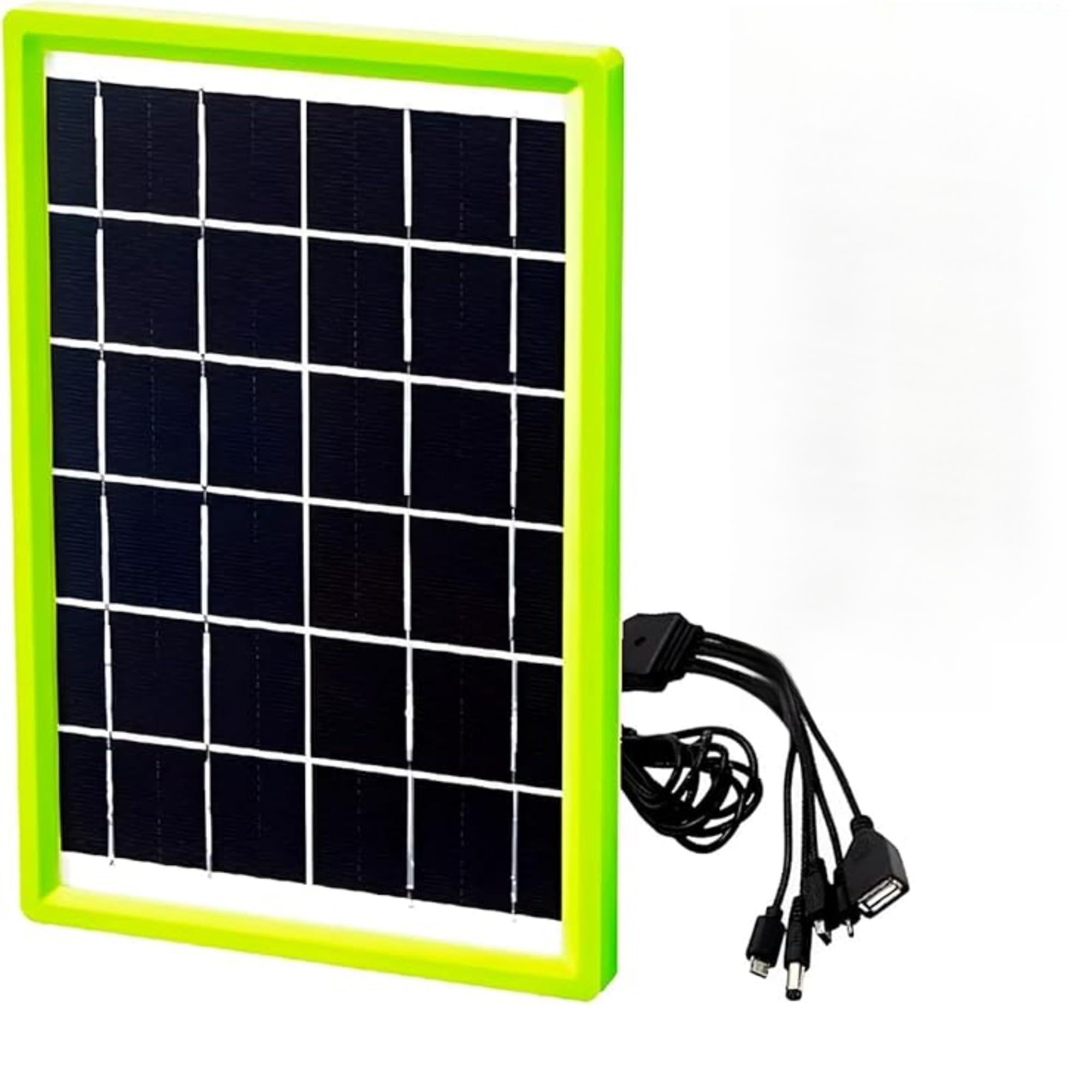 Mini Placa de Painel Solar Portátil 6V-3W com Saída USB para Recarga de Eletrônicos