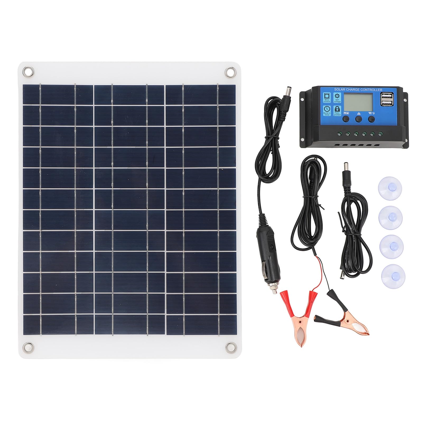 Mingzhe Painel Solar Portátil Monocristalino de Alta Eficiência 50W Com Controlador à Prova D'água para Viagens Ao Ar Livre