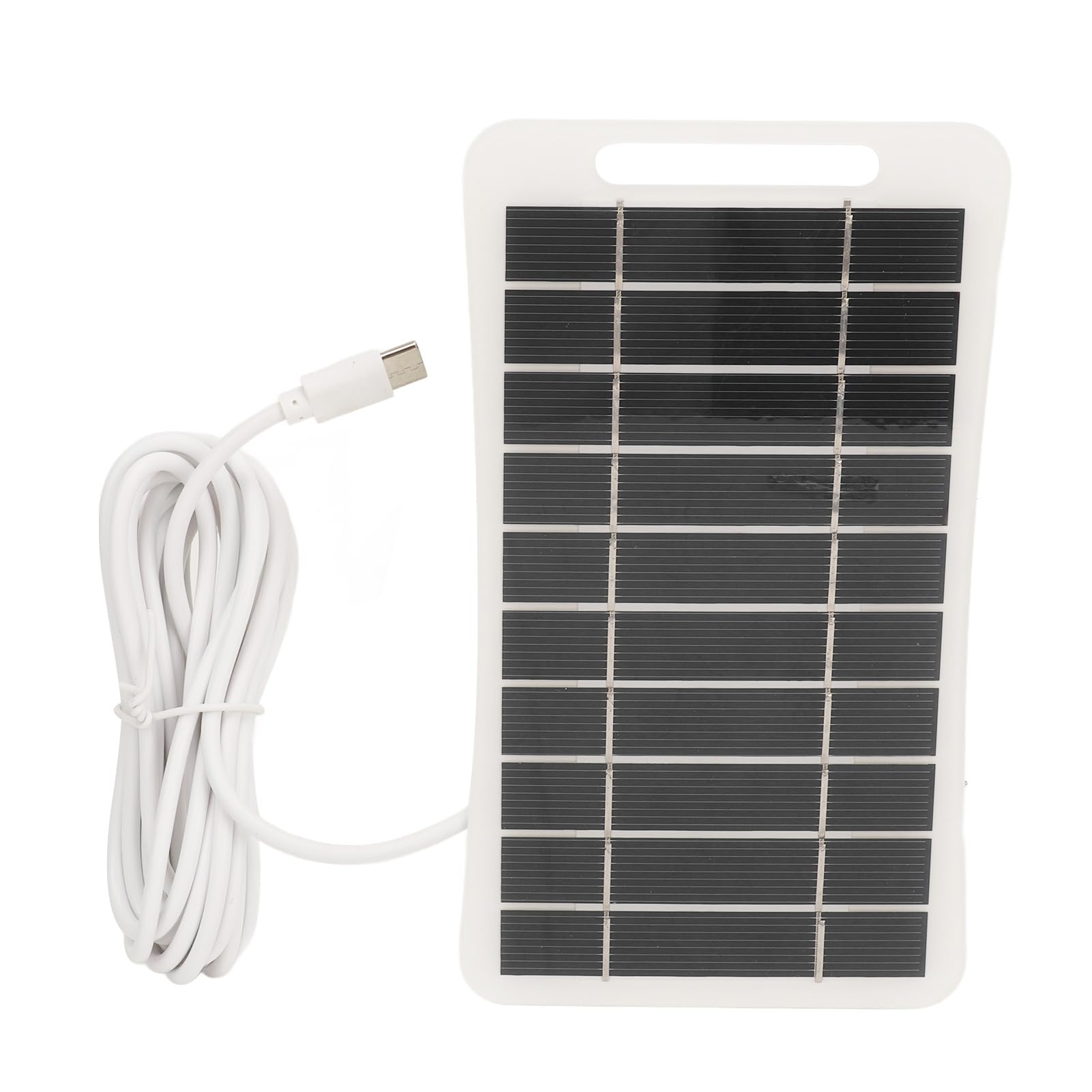 Painel Solar Portátil 2W 5V Com USB-C para Carregamento Externo – Mini Painel Policristalino