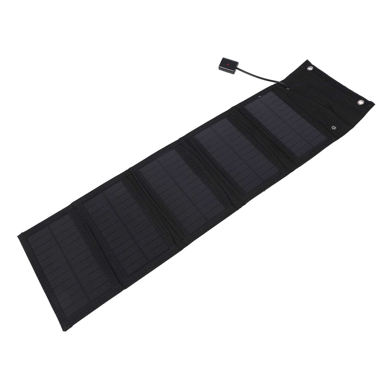 AMONIDA Bolsa de Painel Solar Portátil Preto 15W Silicone Monocristalino para Dispositivo Recarregável de Aventuras Ao Ar Livre