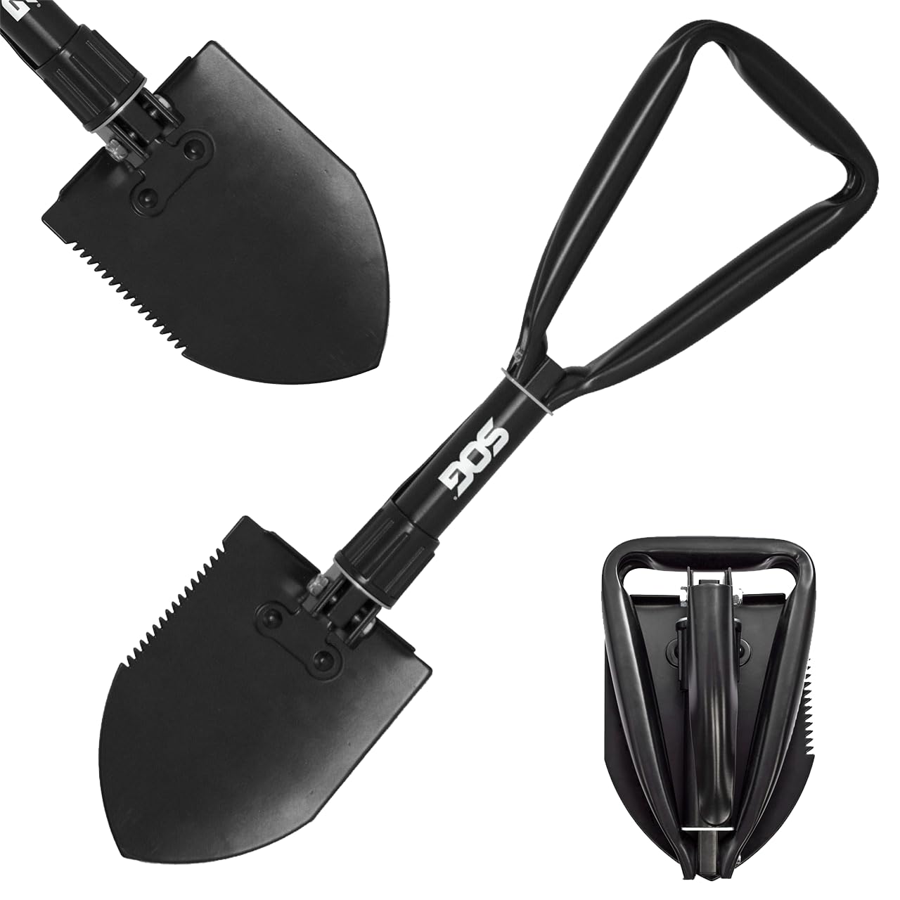 Pá dobrável SOG Entrenching Tool F08-N, com bolsa de transporte, 46 cm, preto