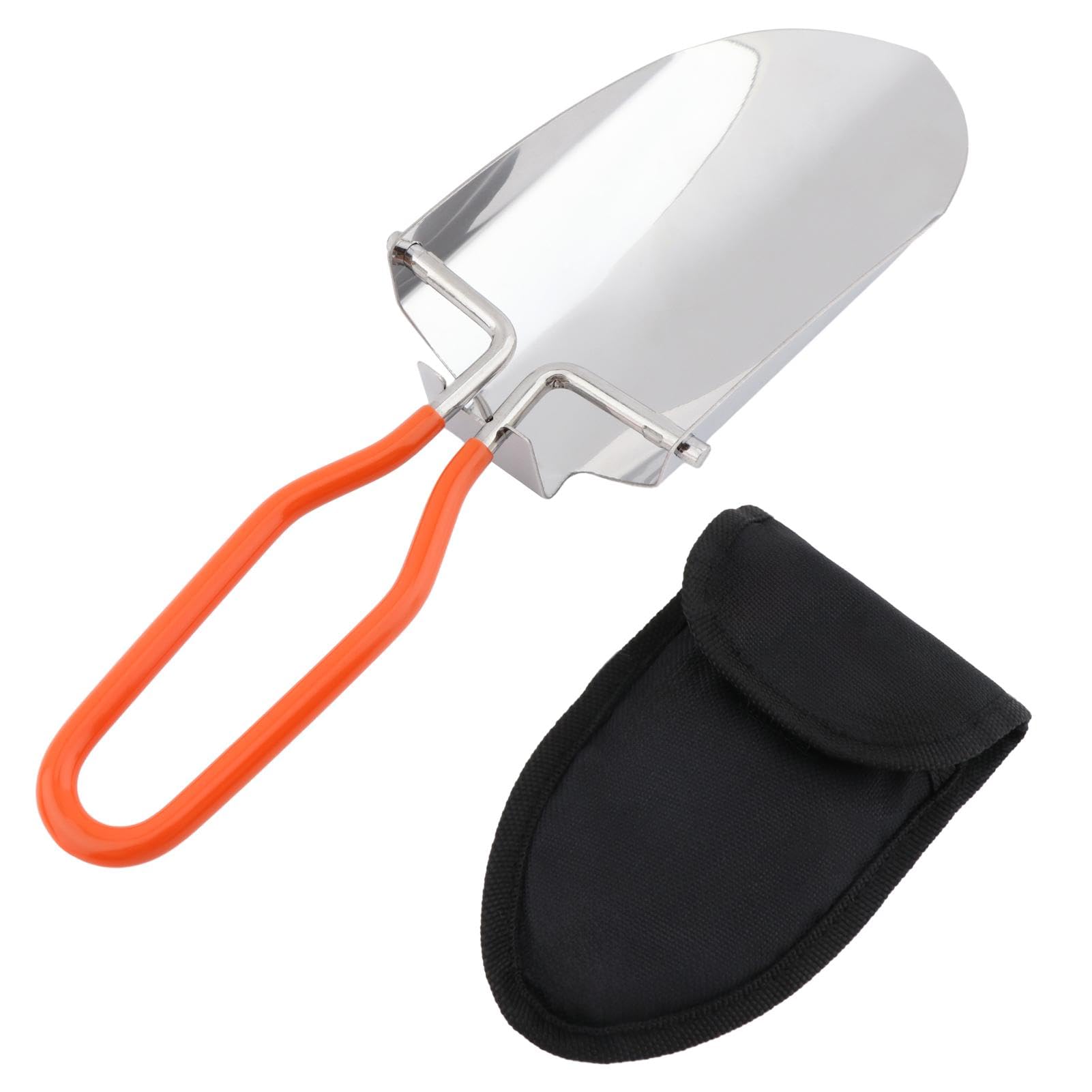 Mini pá dobrável, aço inoxidável, prata, 22,4 x 6,5 x 2,4 cm, estilo clássico, para jardim doméstico, caminhadas, pesca, emergência de carro