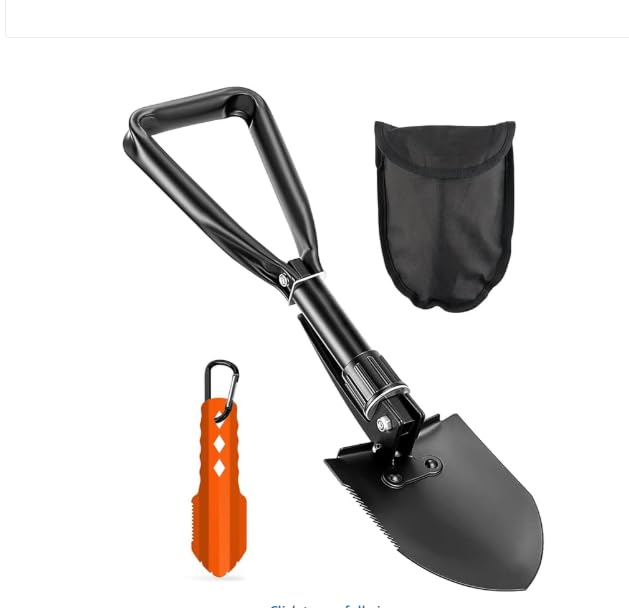 Conjunto de pá de acampamento, mini pá de alumínio ultraleve 3 em 1 e pá dobrável de aço de alto carbono de 45 cm, ideal para jardinagem, caminhada, acampamento, mochilão, sobrevivência
