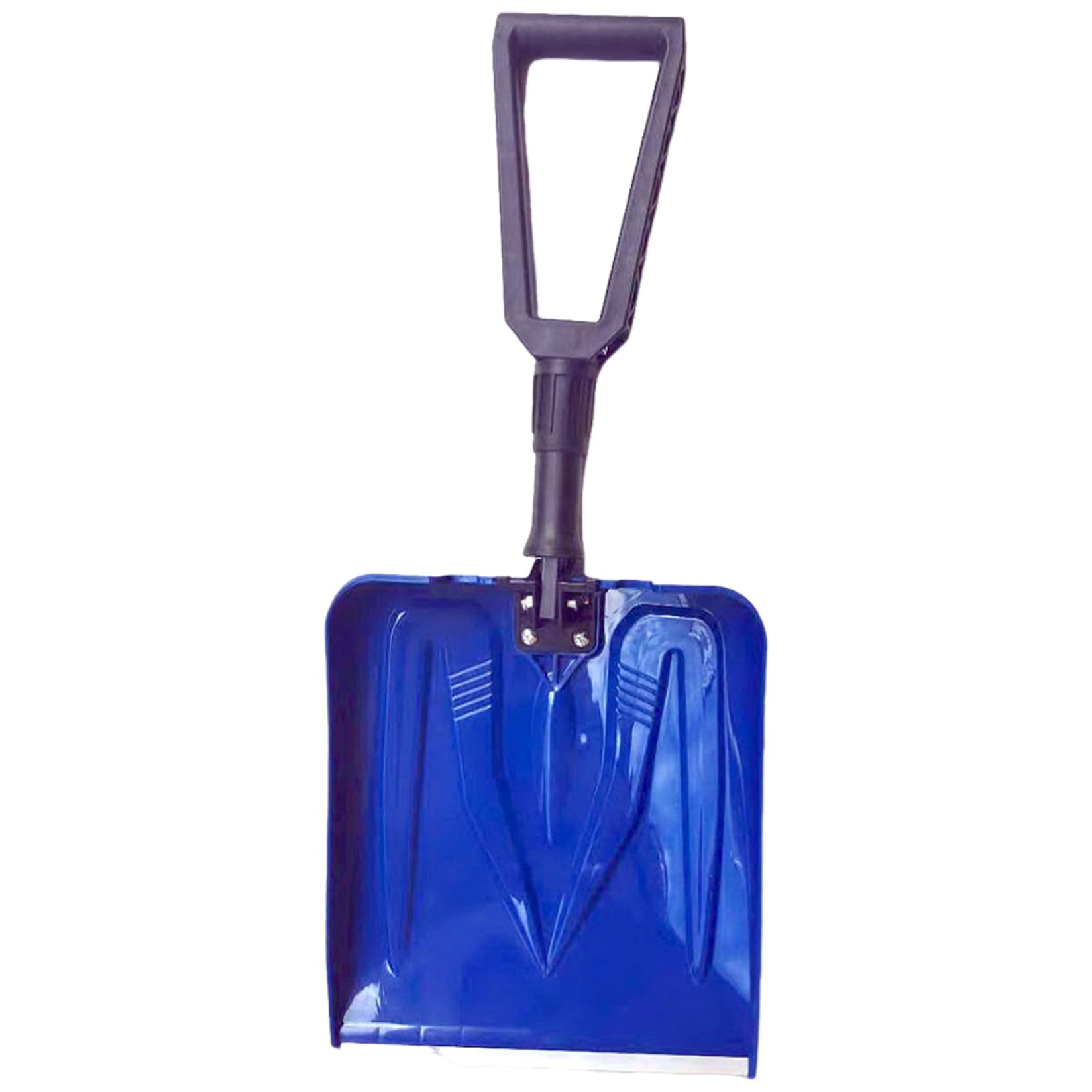 Pá de neve azul portátil de 65 x 23 cm para carro, pá dobrável para carro, colher espessa para areia de neve e lama, plástico para acampamento de jardim de garagem