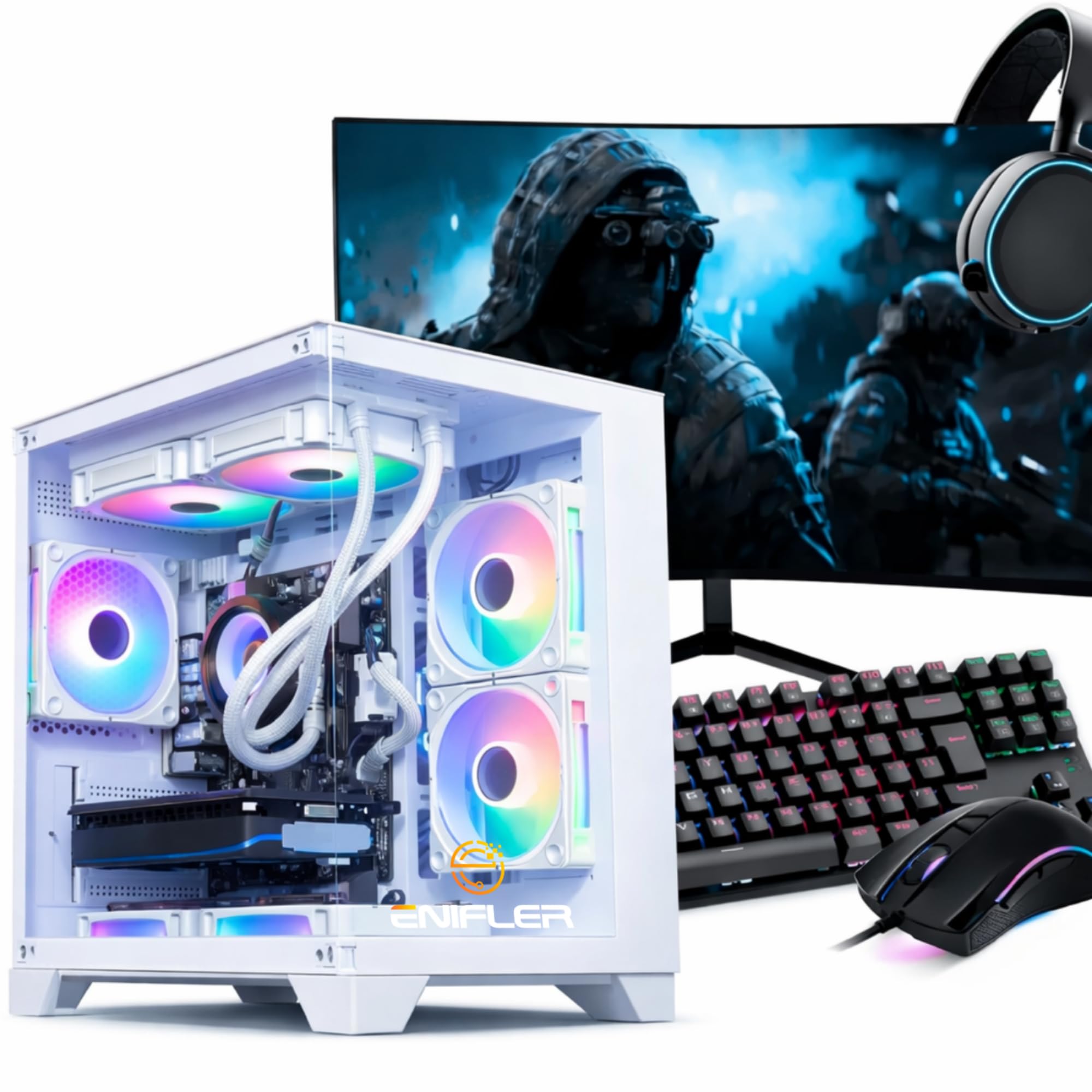 PC Gamer Completo Ryzen 5 5500, RX 7600, 16GB DDR4, SSD 500GB NVMe, 600W 80 Plus, Windows 11 Pro, PCITAL04-E