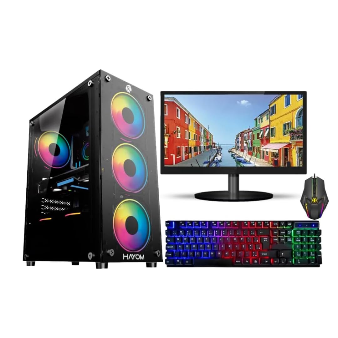 PC GAMER AMD RYZEN 5 5600GT - 16GB DDR4 - SSD 480GB - RADEON VEGA 7 - WIFI/WINDOWS 11 - MONITOR 19'' - KIT GAMER RGB