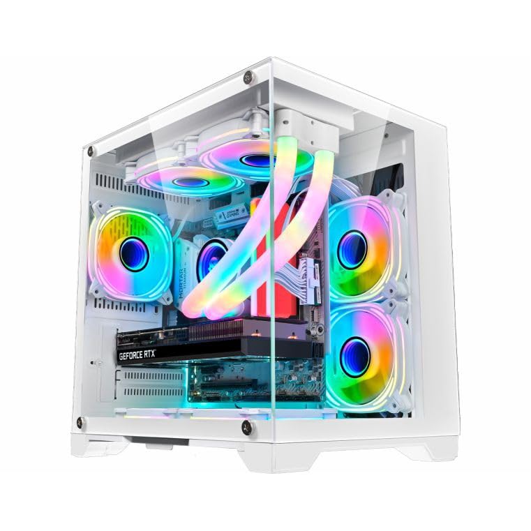 Computador Gamer Branco, Ryzen 7, 32GB DDR4, SSD 1TB, RTX 3050, Water Cooler RGB, Wi-Fi, Windows 11 Home 64 Bits