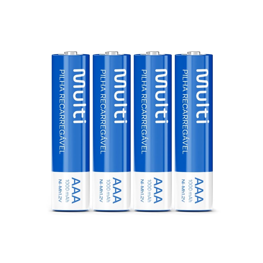 Multilaser Pilhas Recarregáveis AAA 1000Mah com 4 Unidades Multi - CB050