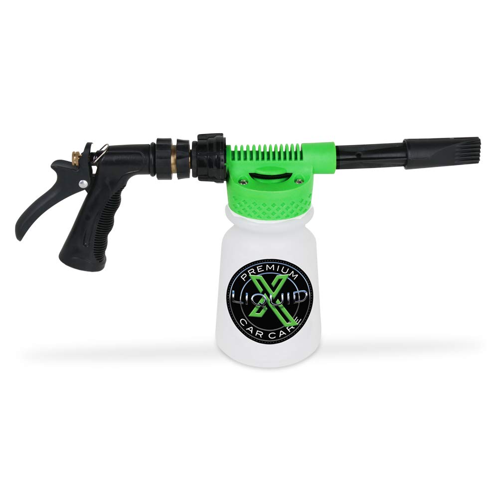 Liquid X Pistola de lavagem de espuma - Lavagem de carro simplificada! - Funciona com mangueira de jardim normal (pistola de espuma)