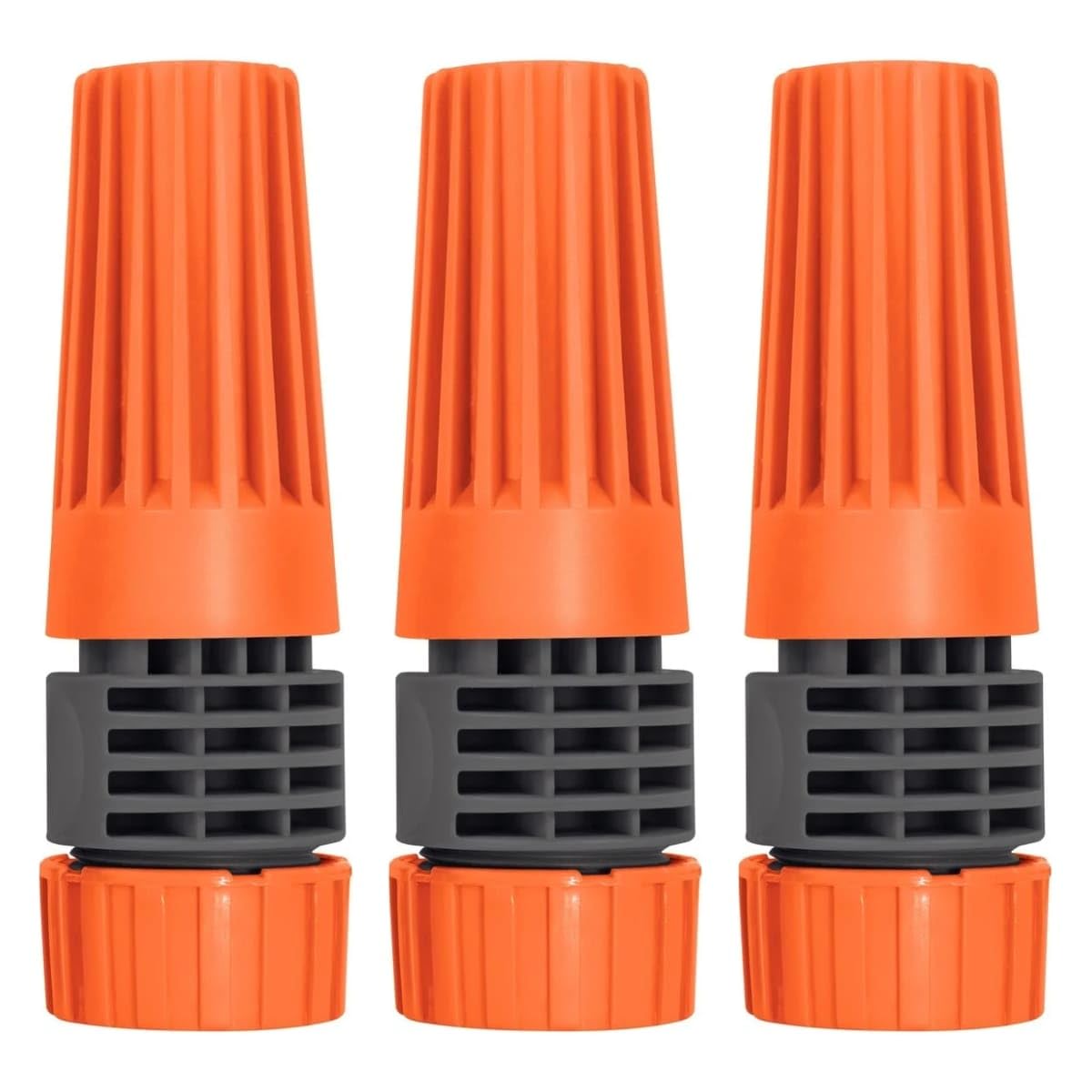 Esguicho Com Engate Rosqueado e Jato Regulável Para Mangueira De 1/2" Polegada | Kit 03 Un