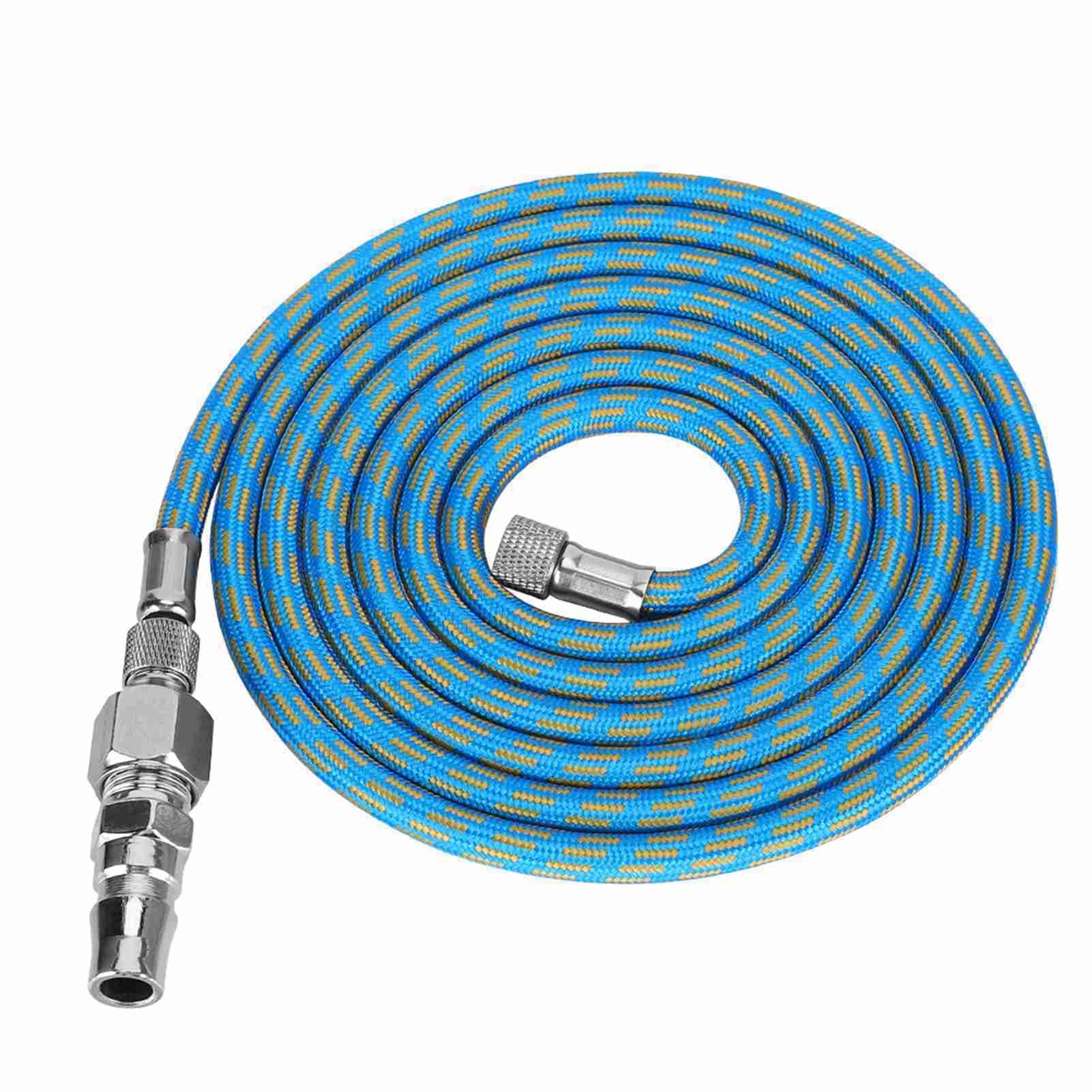 Kit de adaptadores de mangueira de ar, mangueira de compressor de ar de pistola de pulverização trançada de nylon com mangueira de aerografia flexível de 1/20.3 cm-1/10.2 cm para pistola de