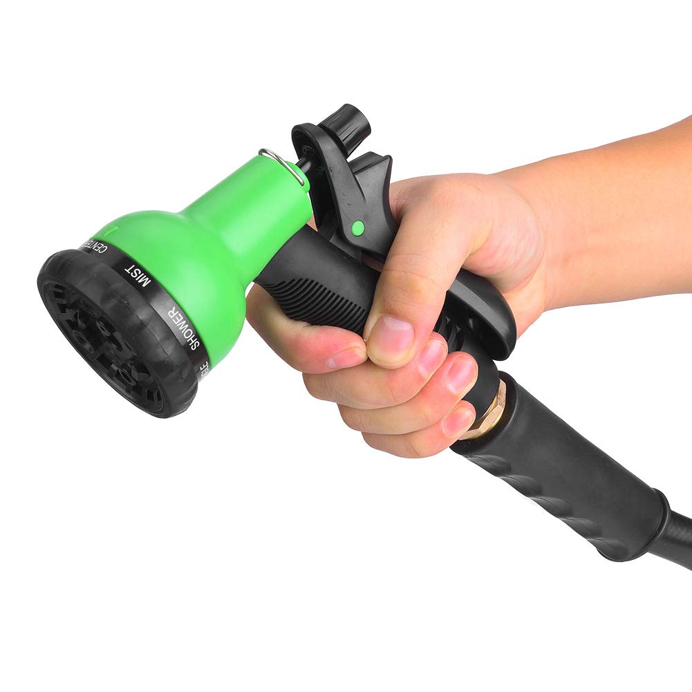 Pistola de Rega de Jardim Com 8 Padrões de Pulverização, (10 | Conector NPT de 5/8 Polegadas, Caixa de Plástico ABS, Anel de Vedação Durável para Livre de Vazamentos, Adequado para