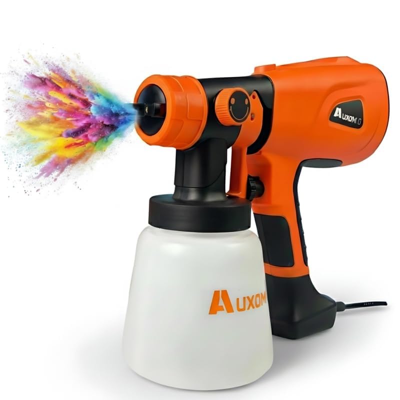 Pistola de Pintura Elétrica Profissional 600W, Pulverizador de Tinta com 3 Bicos e Tanque 800ml, Alta Velocidade para Acabamento Uniforme - para Parede, Móveis, Carro e Projetos DIY (220 Volts)