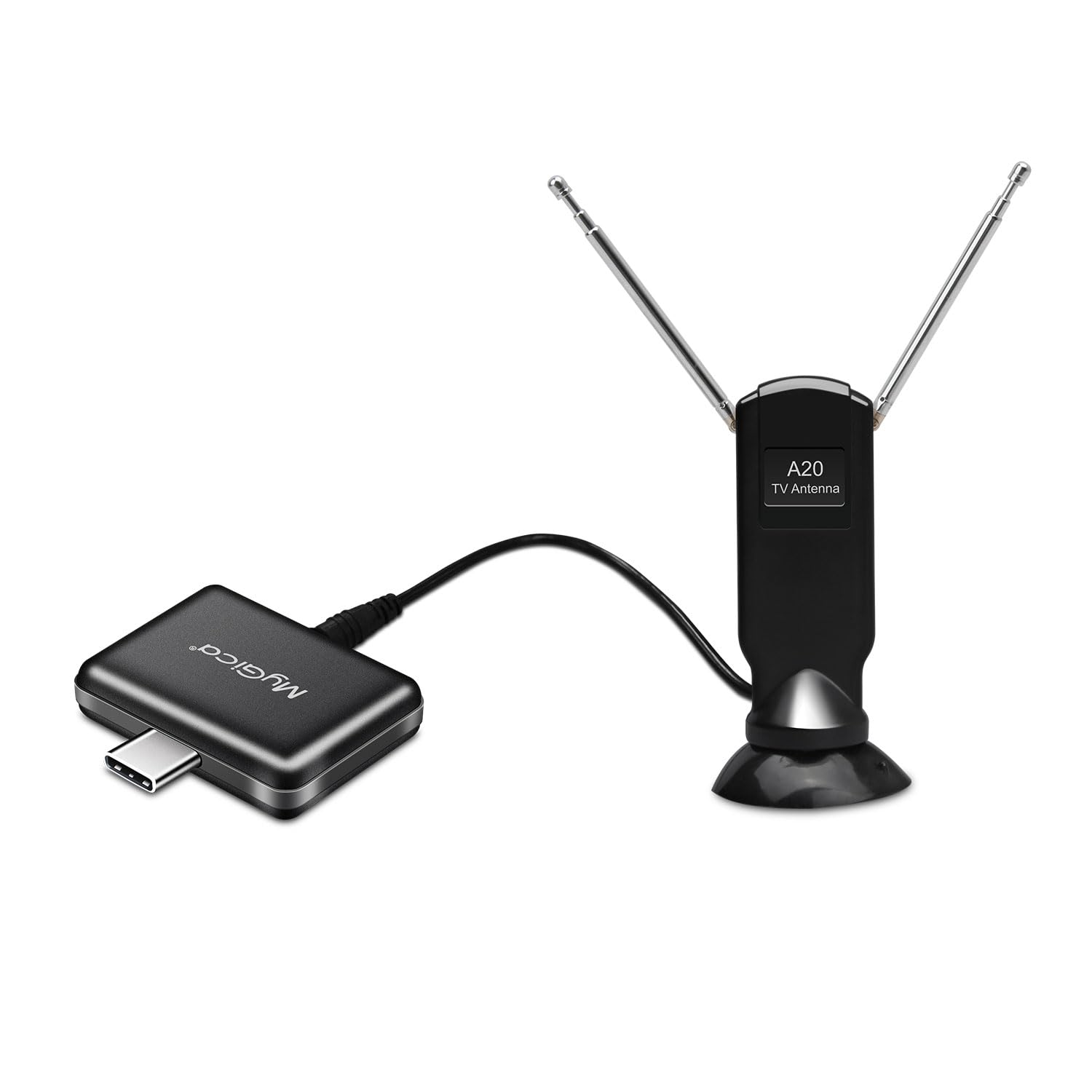Geniatech MyGica Tipo-C USB TV Tuner Card, assistindo TV digital ATSC em qualquer lugar, receptor de TV HD Freeview, adaptador de sintonizador de HDTV sem fio Recast, antena de TV USB para telefone Android