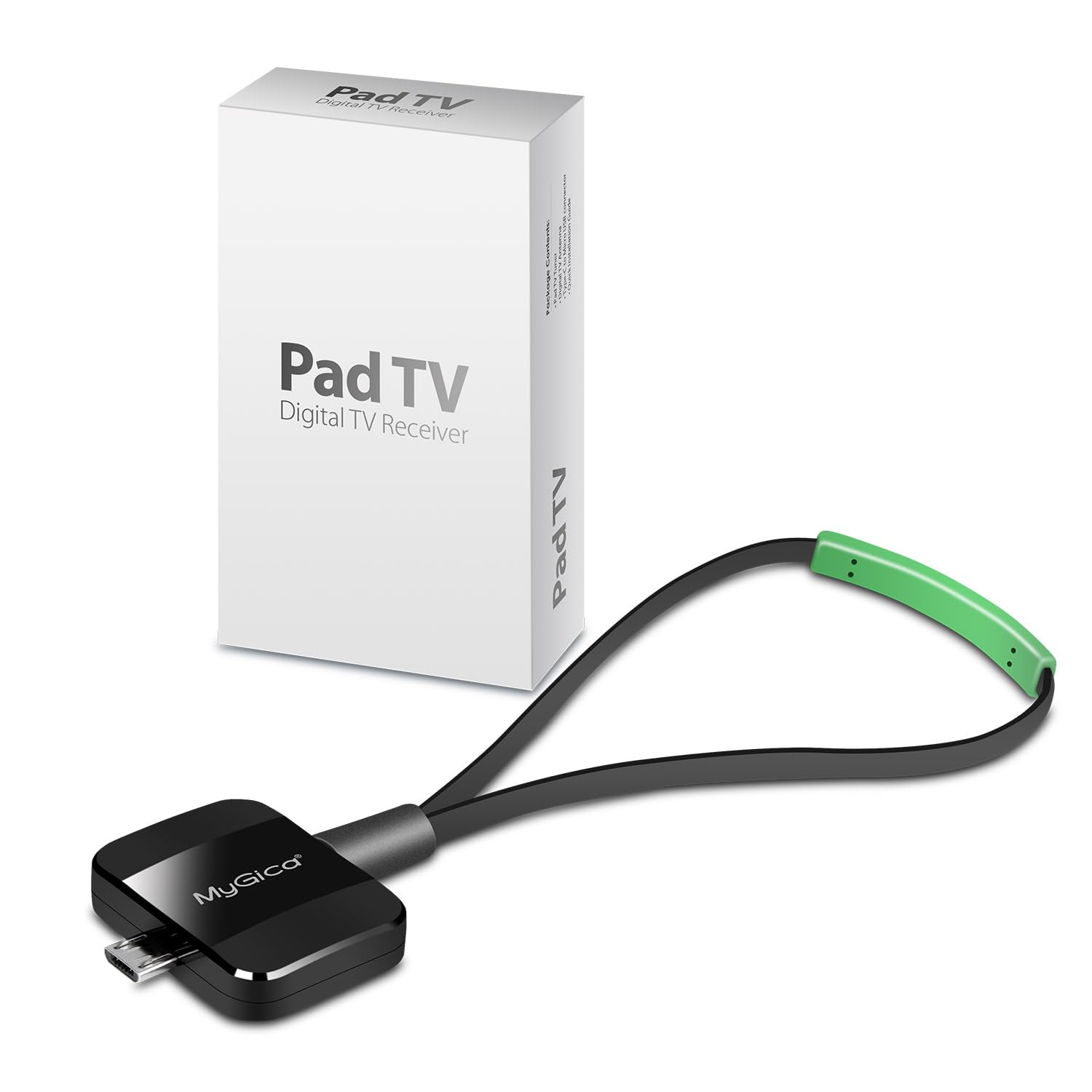 MyGica Placa sintonizadora de TV USB para tipo C Mirco, assistindo TV digital ATSC em qualquer lugar, receptor de TV HD Freeview, sintonizador Stick HDTV sem fio Recast, antena de TV USB para telefone