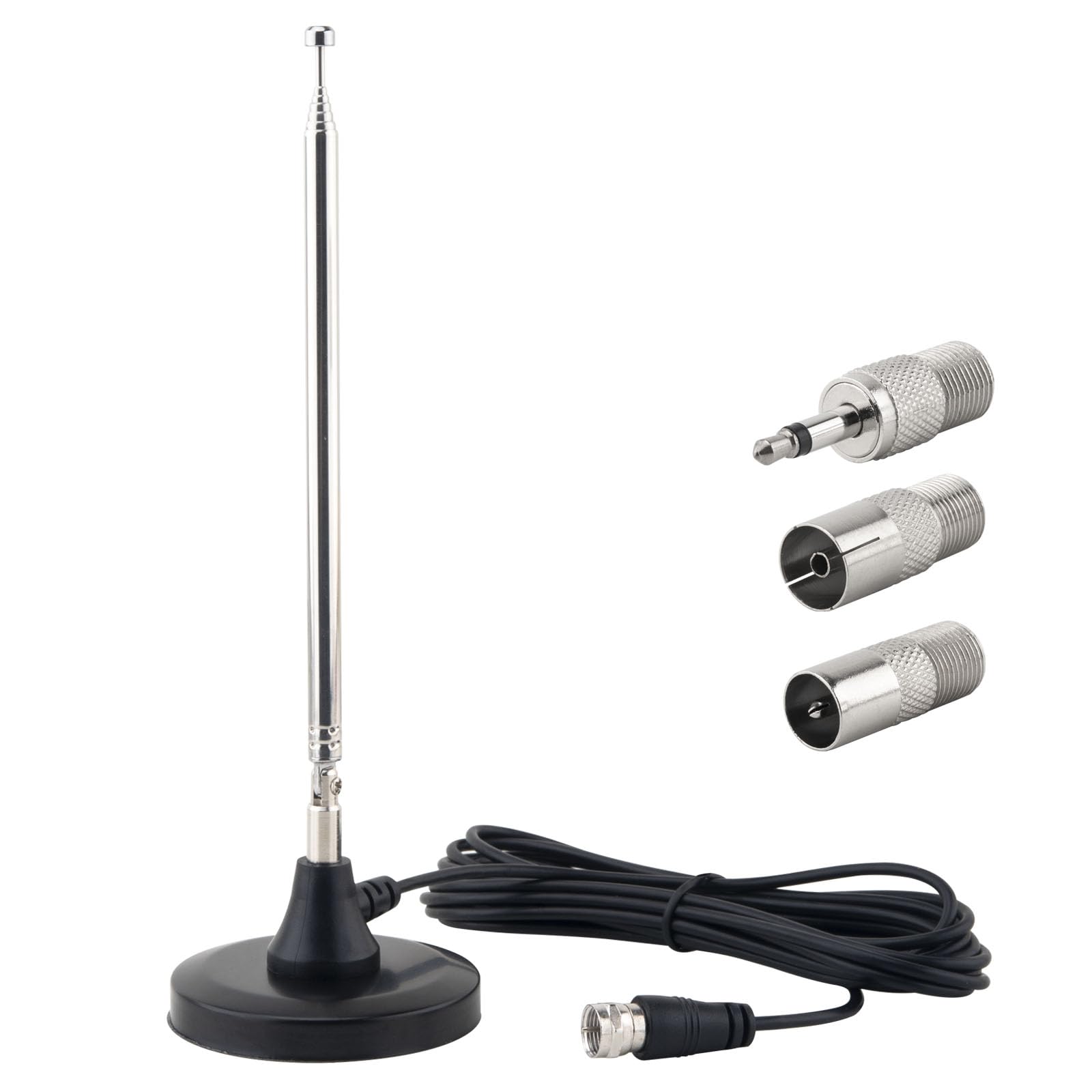 Kaunosta Base magnética forte antena de rádio FM antena telescópica digital para Yamaha Pioneer Onkyo Marantz Sherwood rádio FM Bluetooth receptor estéreo AV áudio vídeo sintonizador de home theater