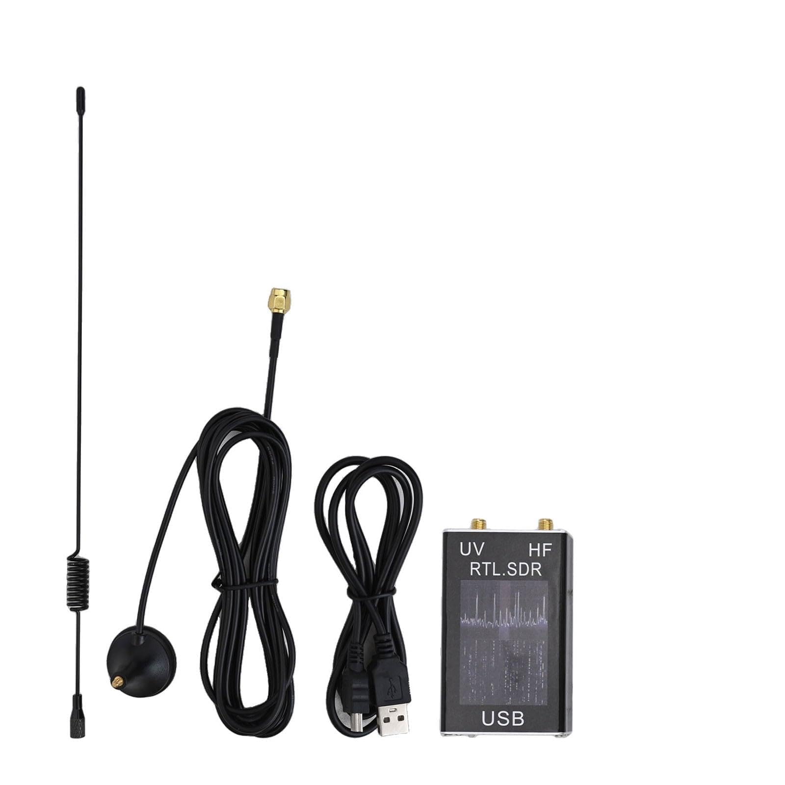 Receptor sintonizador USB RTL-SDR 100kHz-1.7GHz R820T2 para rádio amador NOAA para analisador de espectro ADS-B por satélite com caixa de alumínio