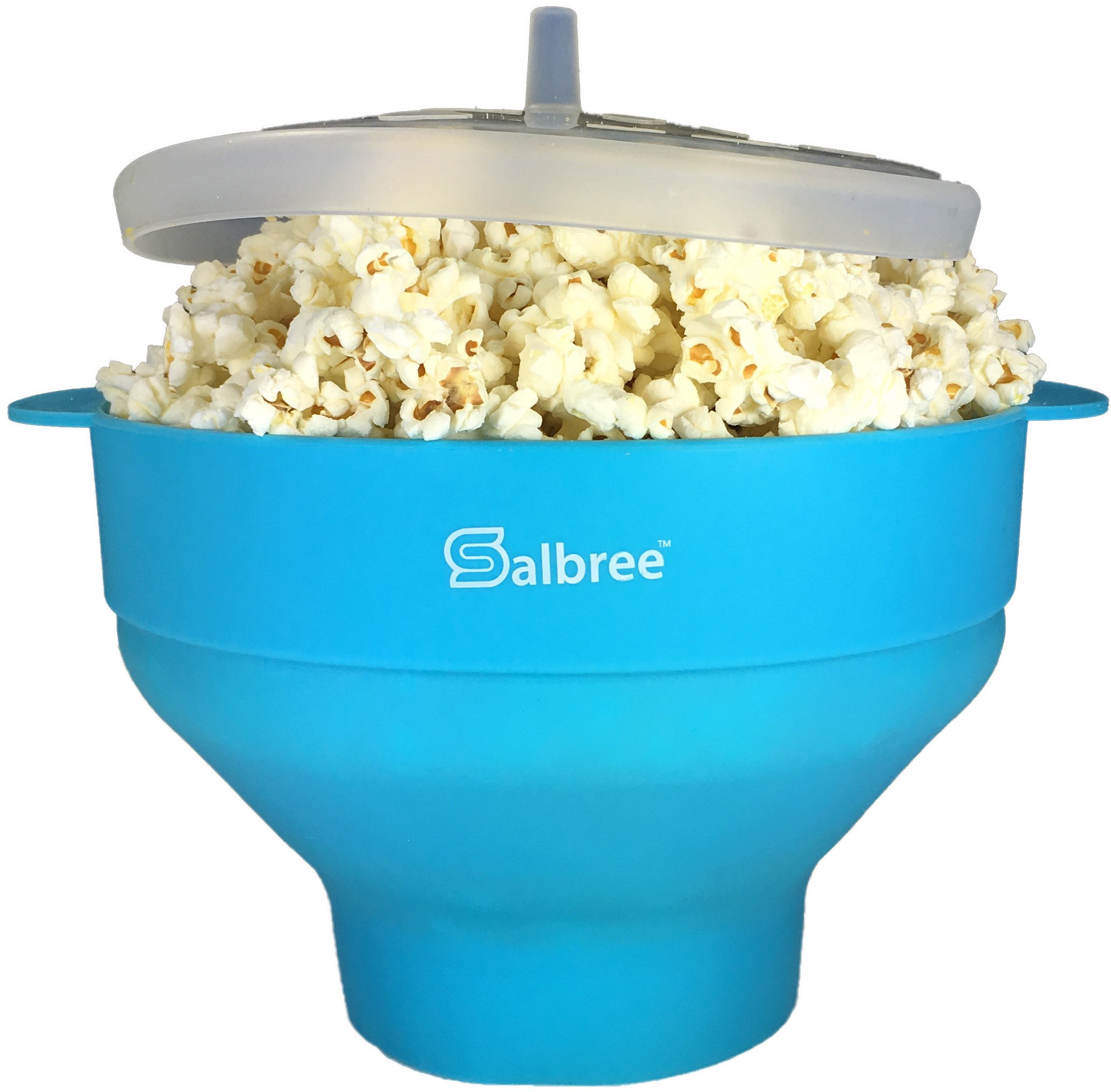 A máquina de pipoqueira de micro-ondas original Salbree para fazer pipocas, máquina de fazer pipoca de silicone, tigela dobrável para micro-ondas - Popper de ar quente - sem necessidade de óleo - A