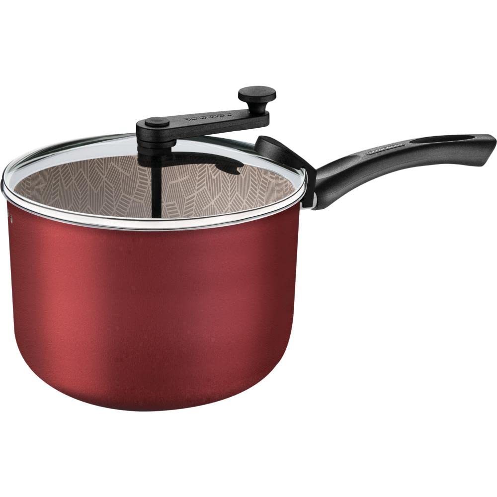Pipoqueira Tramontina Paris Em Alumínio Com Revestimento Interno E Externo Em Antiaderente Starflon Max Vermelho 22 Cm 4,8 L