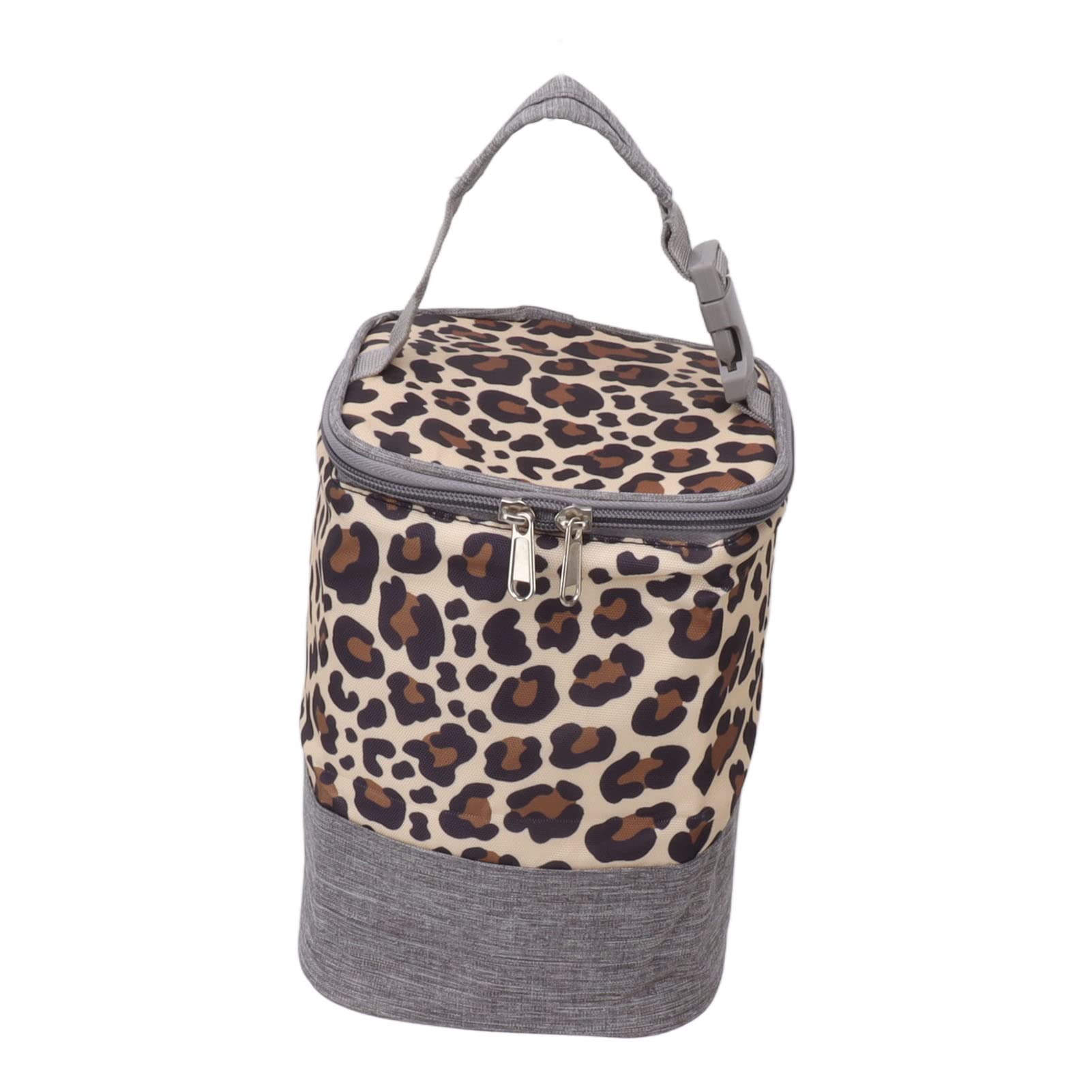 Cryfokt Bolsa Isolada para Mamadeira de 3L, Bolsa Térmica Portátil para Aquecimento de Leite Materno Com Bolso Lateral, Porta-garrafas Térmica de Grande Capacidade para Viagens, Uso Diário (Estampa