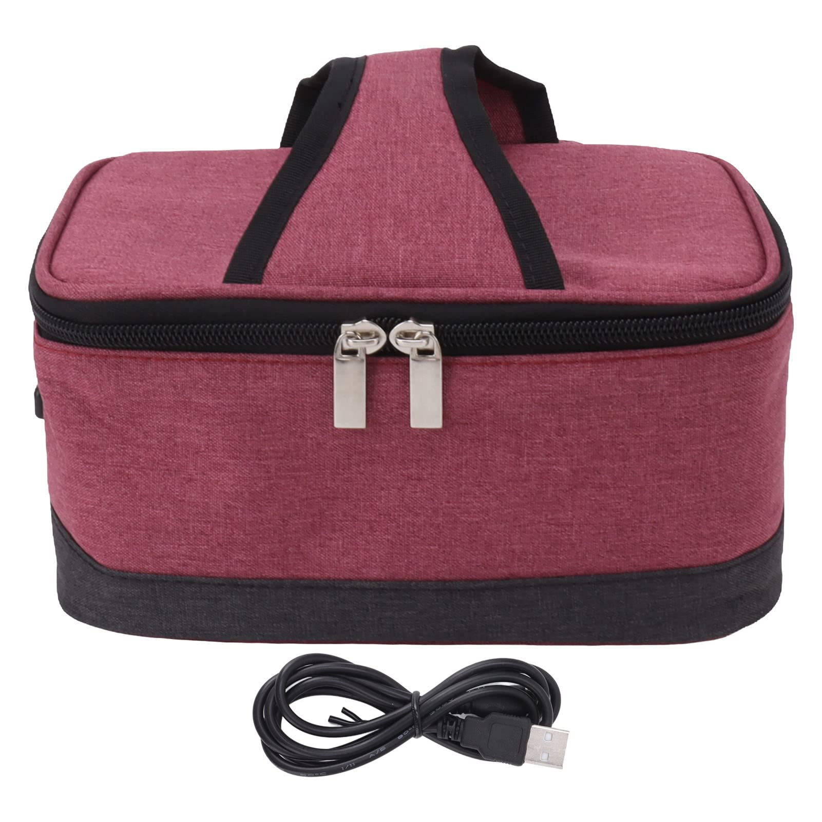 Bolsa Térmica USB 22X17X10cm Para Aquecer Alimentos, Vinho Tinto | Eletroportátil, 5V, Leve, Isolamento, Mamadeira, Piquenique, Trilha, Pescaria