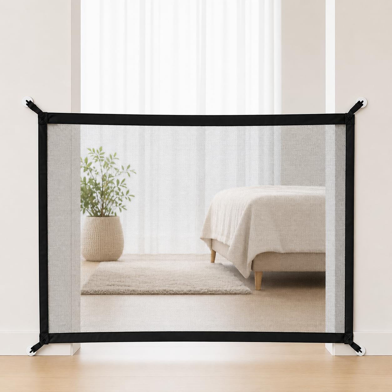 Proteção de Porta Pet para Cachorros e Gatos Petbuco Tela de Segurança em Nylon 75x110cm