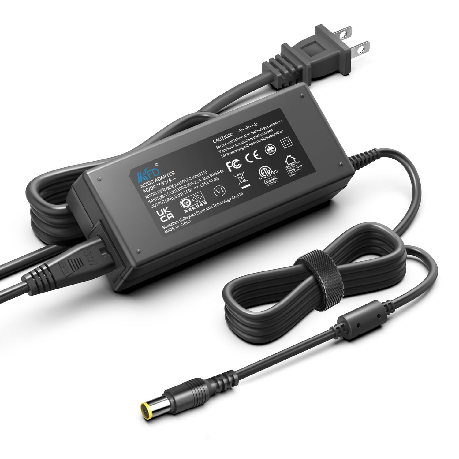 KFD Para Carregador Jackery, Adaptador Ca Kfd, Estação De Energia Portátil Explorer 240, 300, 500, 550 E240, E300, E500 G0500A0500Ah-2, 293/518 Wh, 300 W, 500 Bateria Íon-Lítio, 24 V, 3,75 A, 90 Fon
