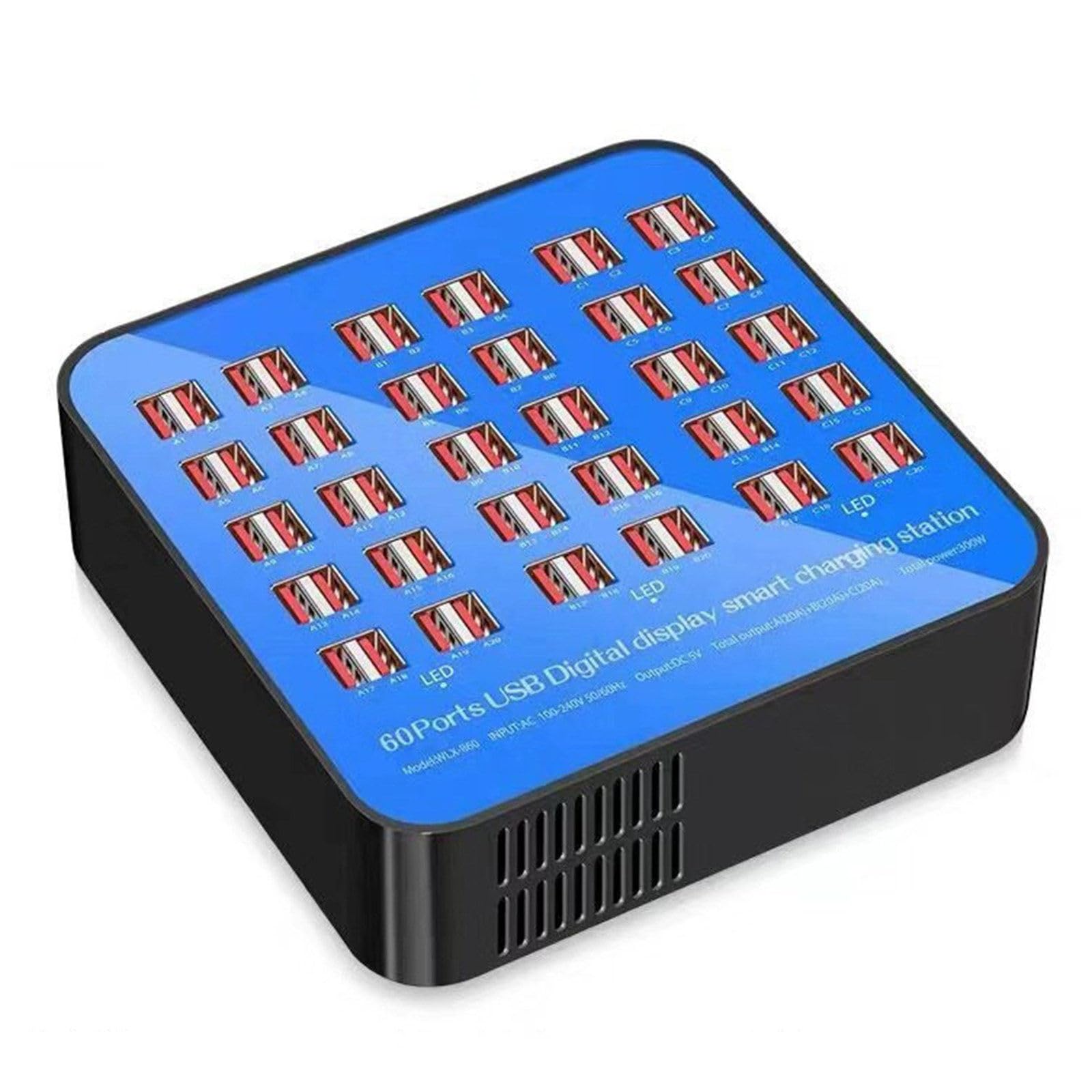 EF ECOFLOW Estação de carregamento usb, corrente 60a/porta única 5v2a/carregador usb inteligente de 60 portas (300w) adequado para vários dispositivos, smartphones