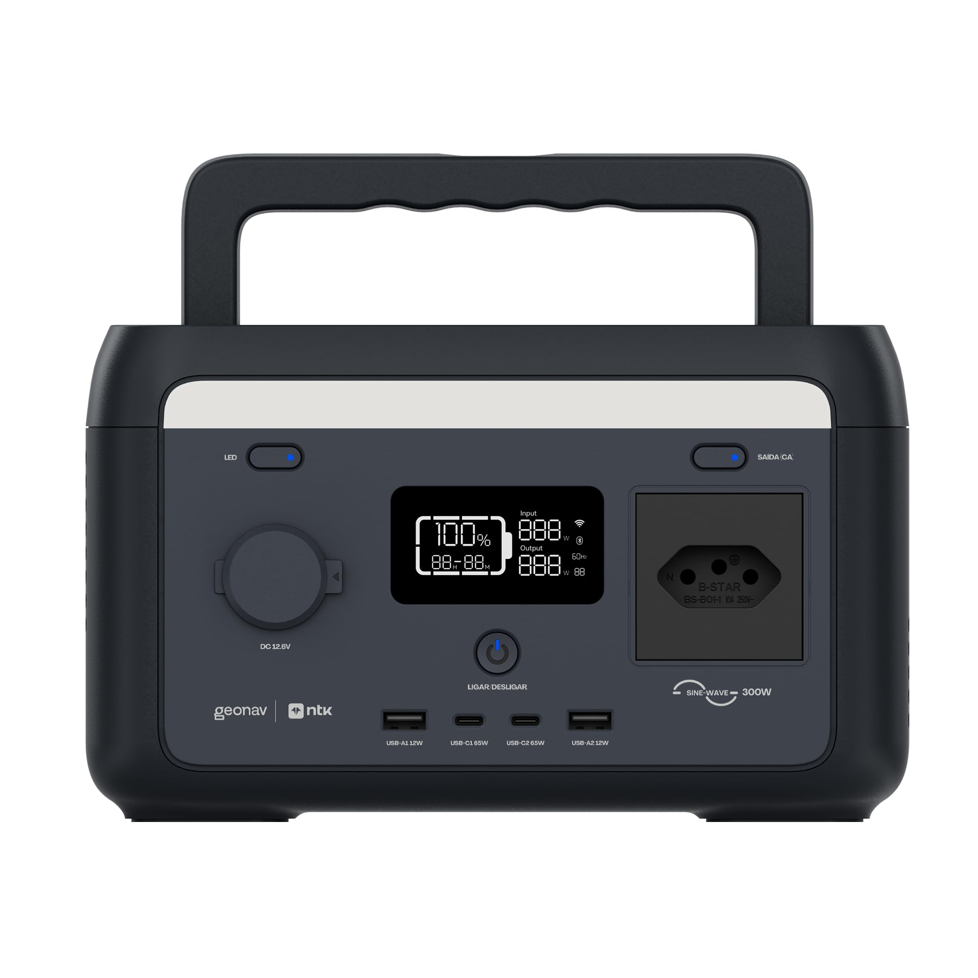 Geonav EnergyStation Estação De Energia Portátil 300w PS300W01BK Preto