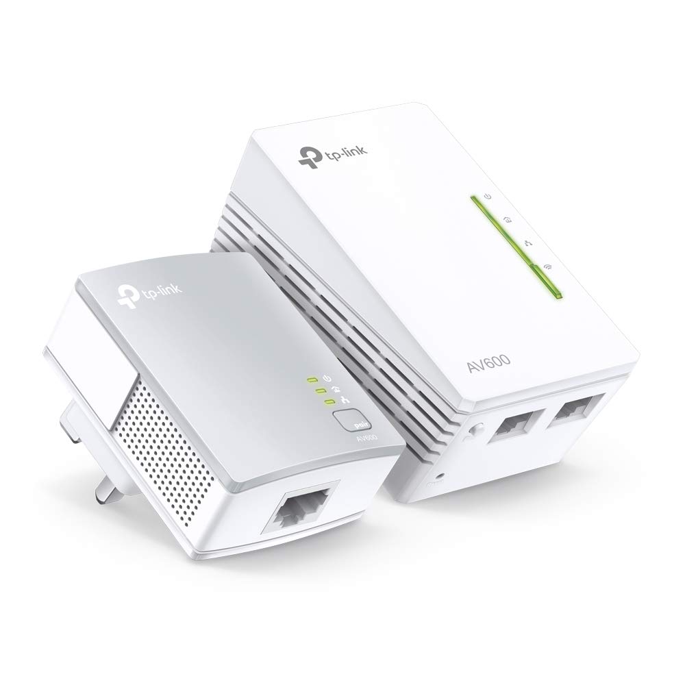 TP-Link Adaptador AV600 Powerline Wi-Fi Booster/Hotspot/Extensor, velocidade de até 300Mbps, 2+1 (TL-WPA4220 KIT) | N300 Mbps + AV600 Mbps|2 unidades