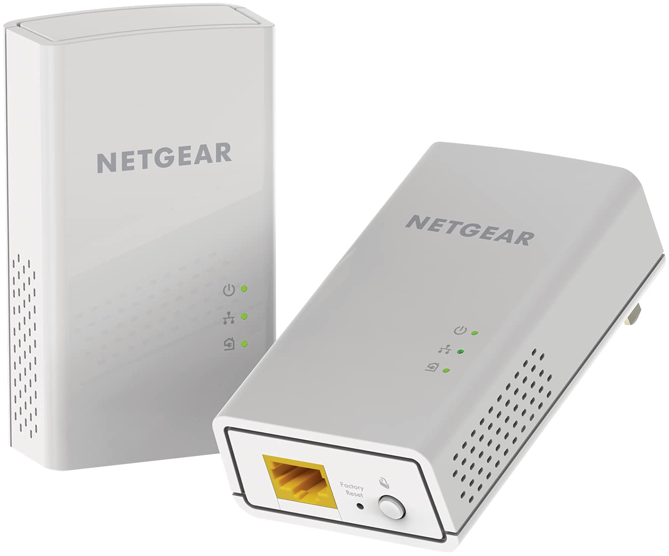 LYIYEYAN NETGEAR Kit adaptador Powerline, tomada de parede de 1000 Mbps, 1 porta Gigabit Ethernet (PL1000-100PAS), branco, 2 unidades (pacote com 1)