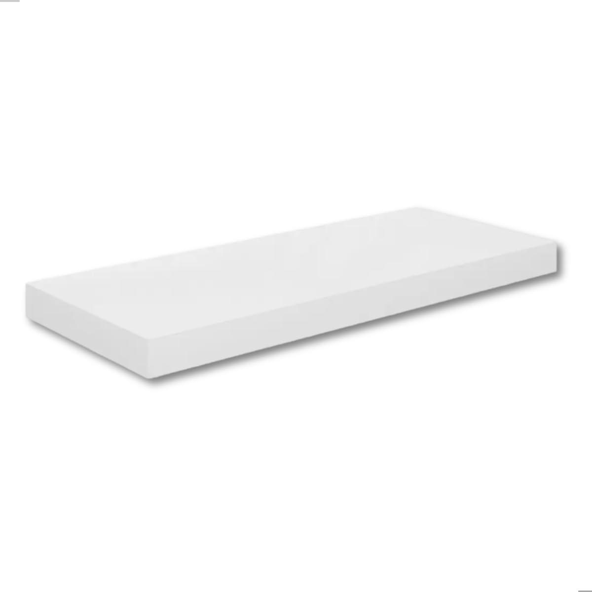 Prateleira de Parede MDF Branca 60x20 cm Suporte Invisível Capacidade 8kg Para Livros Quarto Cozinha Sala Escritório Suporte Invisível Resistente