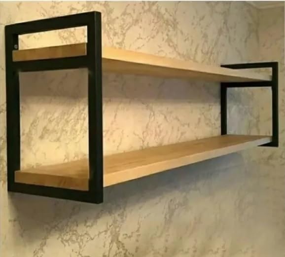 Genérico - Prateleira Industrial Flutuante Suspensa Kit Completo Cozinha Escritório Sala (70cm)