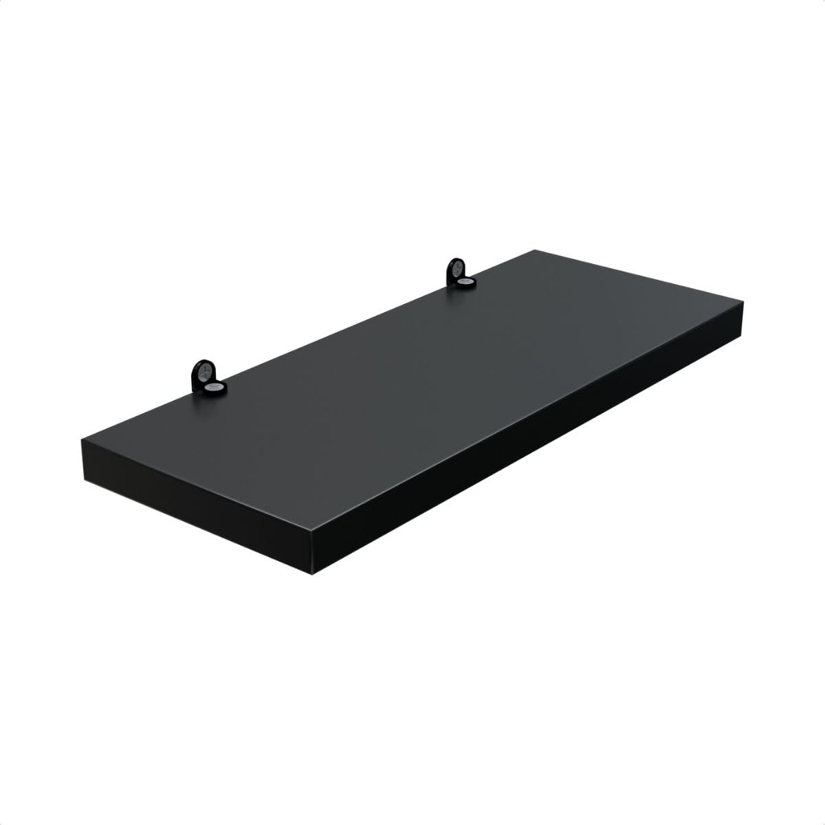 ENIGMALAR Prateleira Preta 25x10 Com Suporte Flutuante Mdf Preto Cozinha Quarto Banheiro Sala
