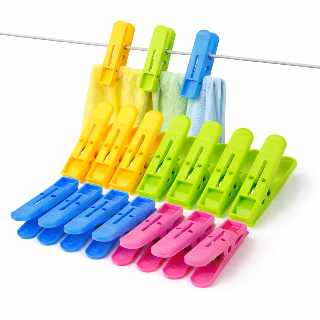 Prendedor de Roupa Kit 16 Unidades Colorido Resistente para Varal Lavanderia e Organizacao Domestica