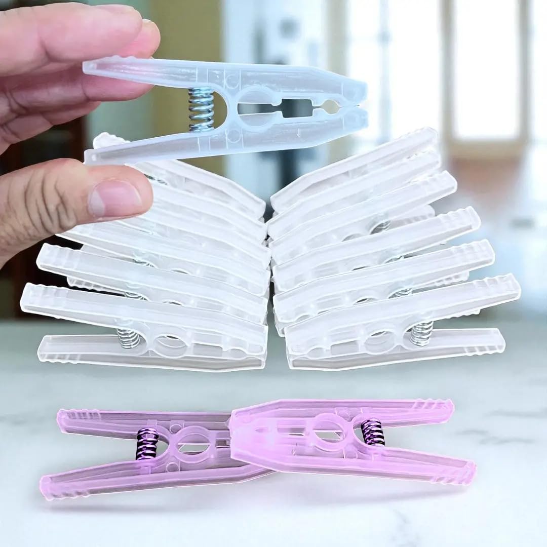 Pregador de Roupa Premium Transparente Mágico, Kit com 6 Unidades | plastico