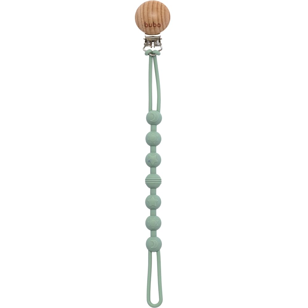 Buba, Prendedor De Chupeta Em Silicone Verde