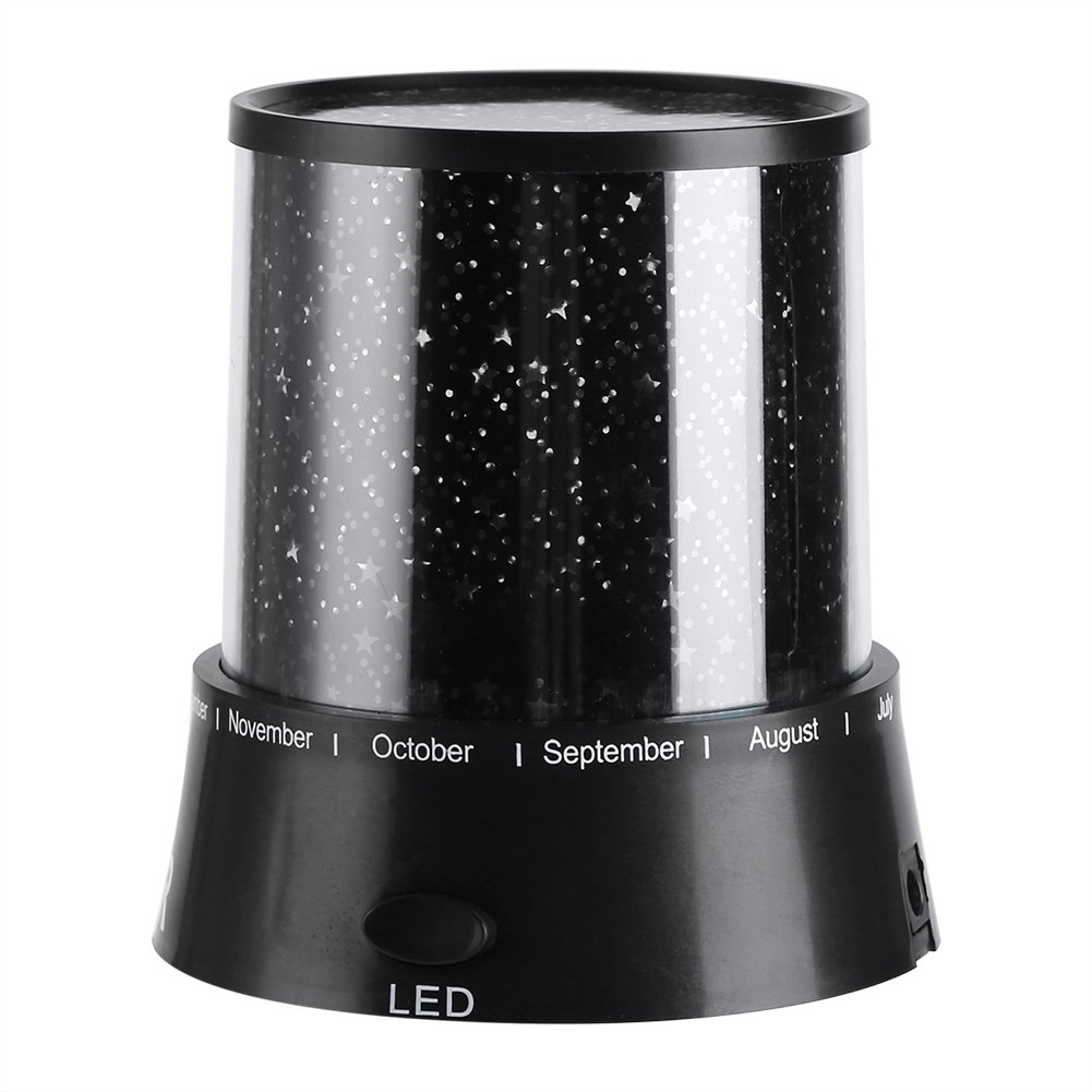 Lâmpada LED para Projetor ABS Night Light Star Padrão Projeção de 4 a 6 Metros 3 Modos de Mudança de Cor Decoração Portátil para Quarto Sala de Estar Berçário Infantil (Mestre do Céu Estrelado)