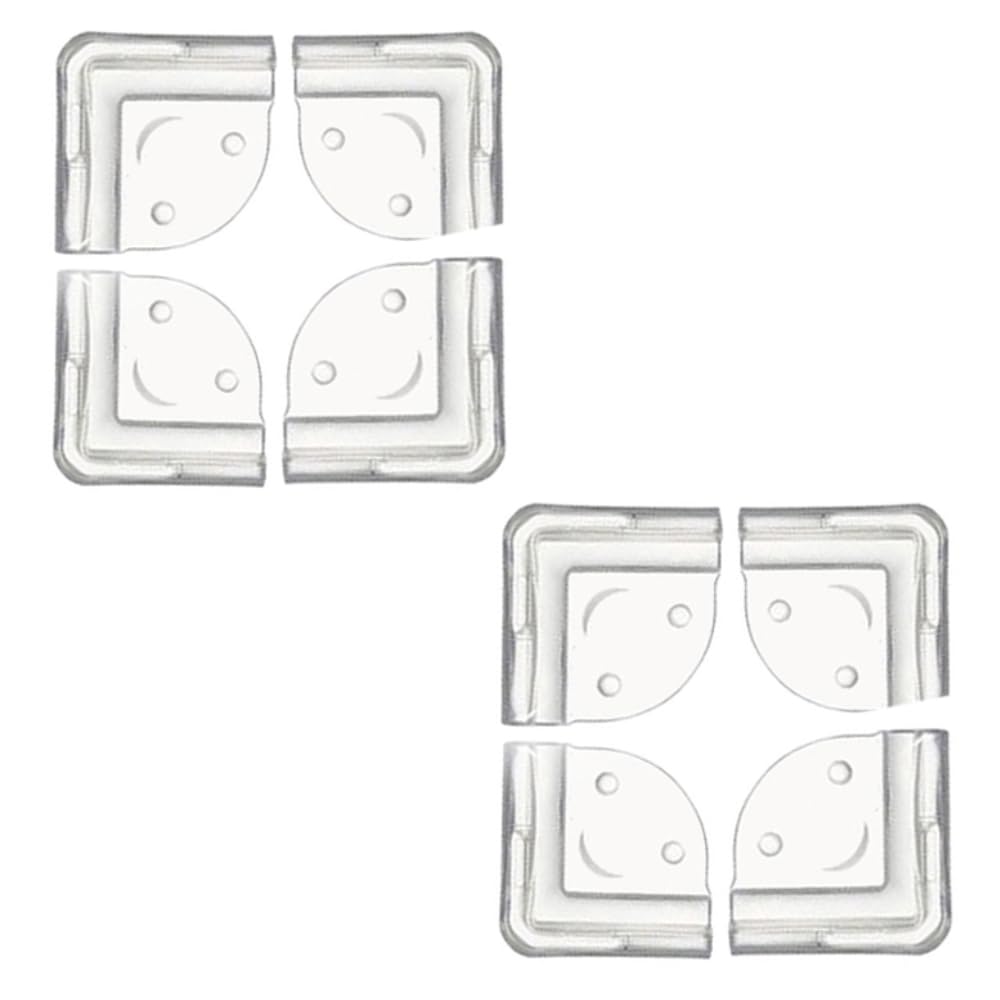 Combo Protetor De Quina 8 Unidades - Protetor De Canto Infantil Transparente Em Silicone - Segurança Para Bebês e Crianças