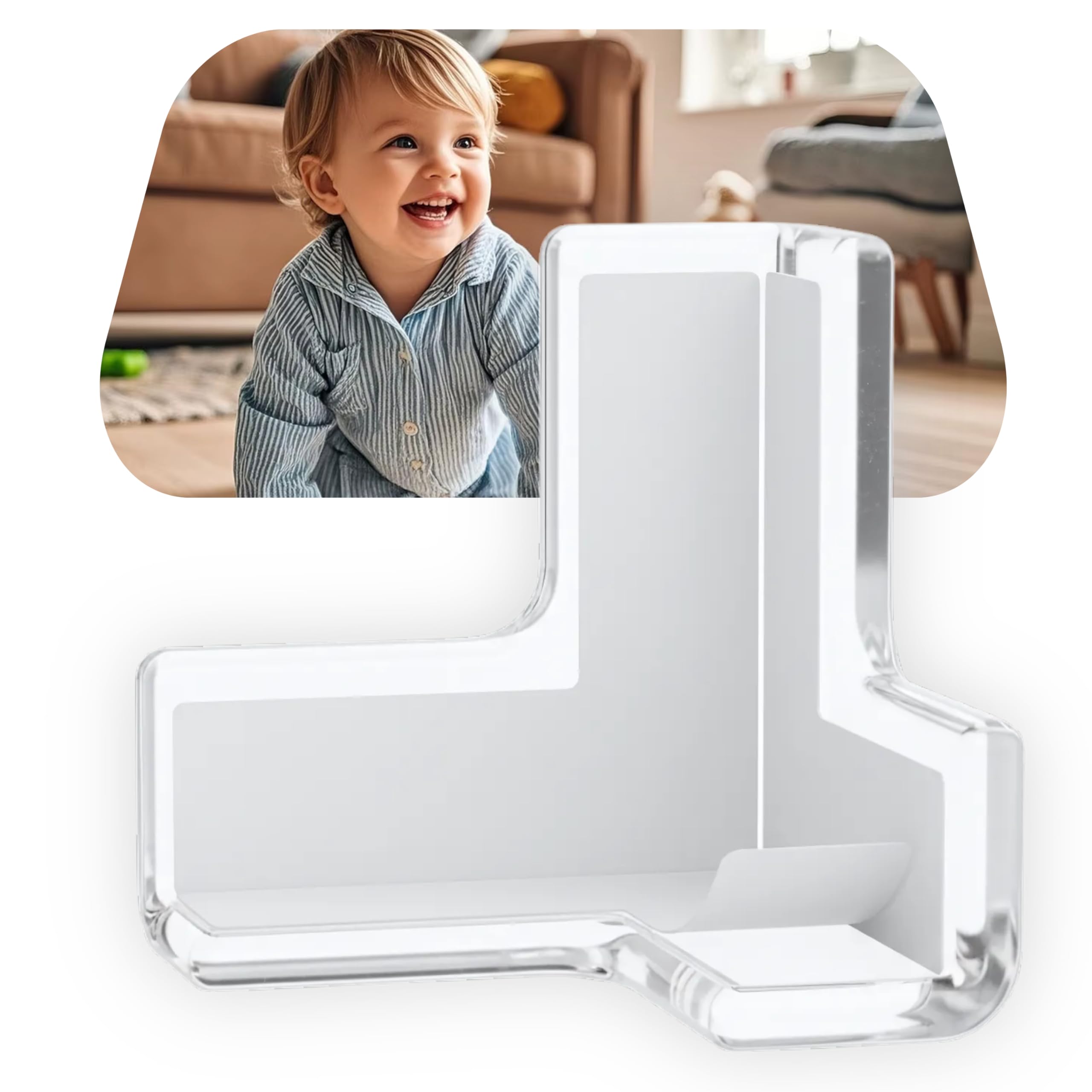 Protetor de Quina para Bebê Silicone Transparente Flexível Kit 10 Peças | Segurança Infantil, Idoso, Anti Impacto, Fácil Instalação, Móveis Mesa Rack Armário