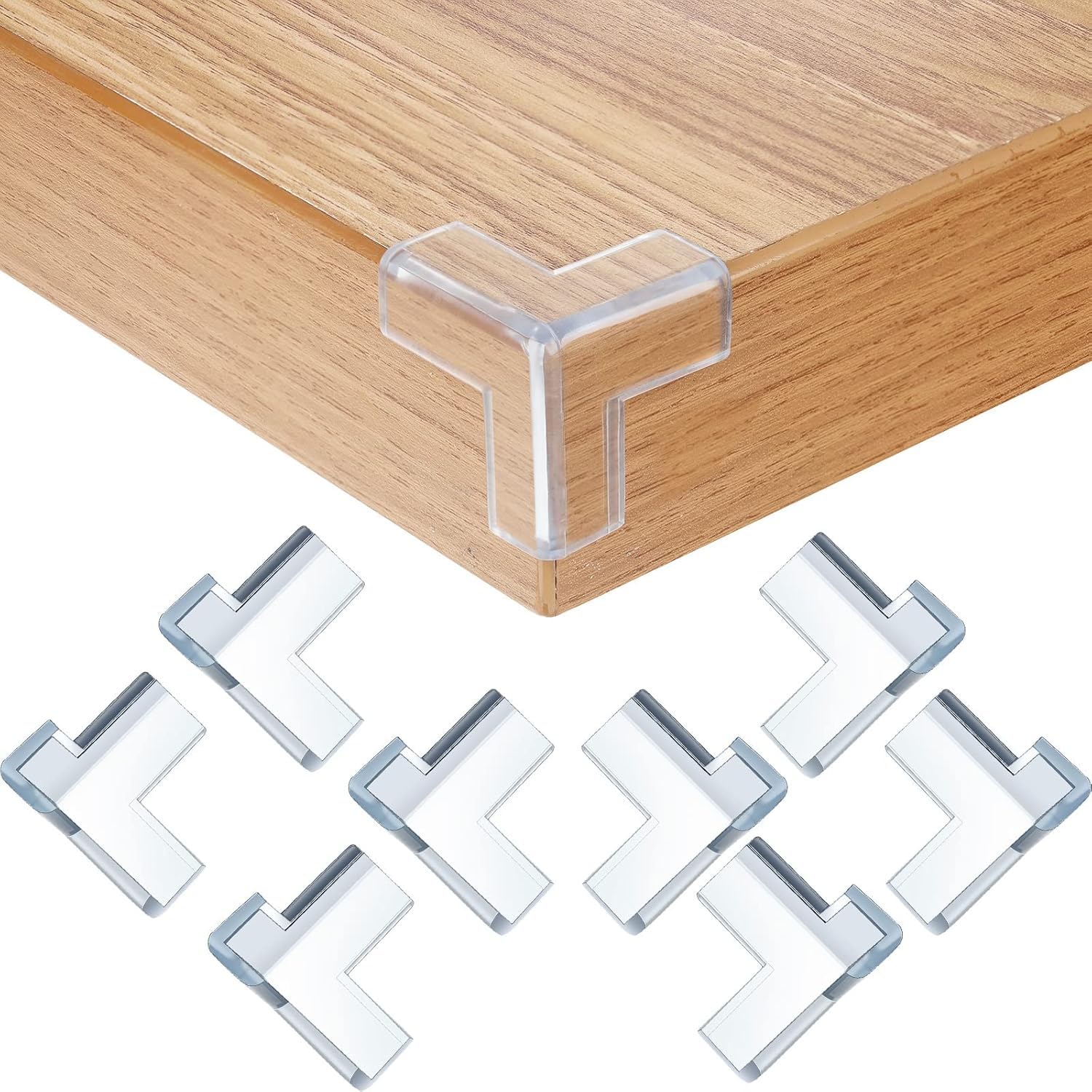 Kit com 4 Protetor de Quina Transparente para Móveis Infantil Sem Cheiro Instalação Fácil Proteção para Bebês (Pequeno)