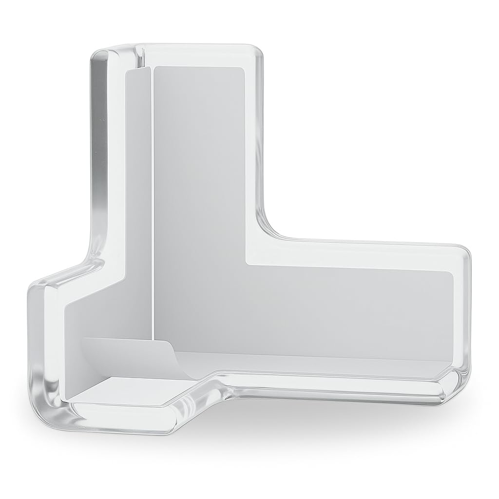 Kit Protetor de Quina em Silicone Transparente, 10 Unidades, Formato T 3.2x3.2x1.2cm, com Fita Adesiva Dupla Face, para Móveis e Segurança Infantil