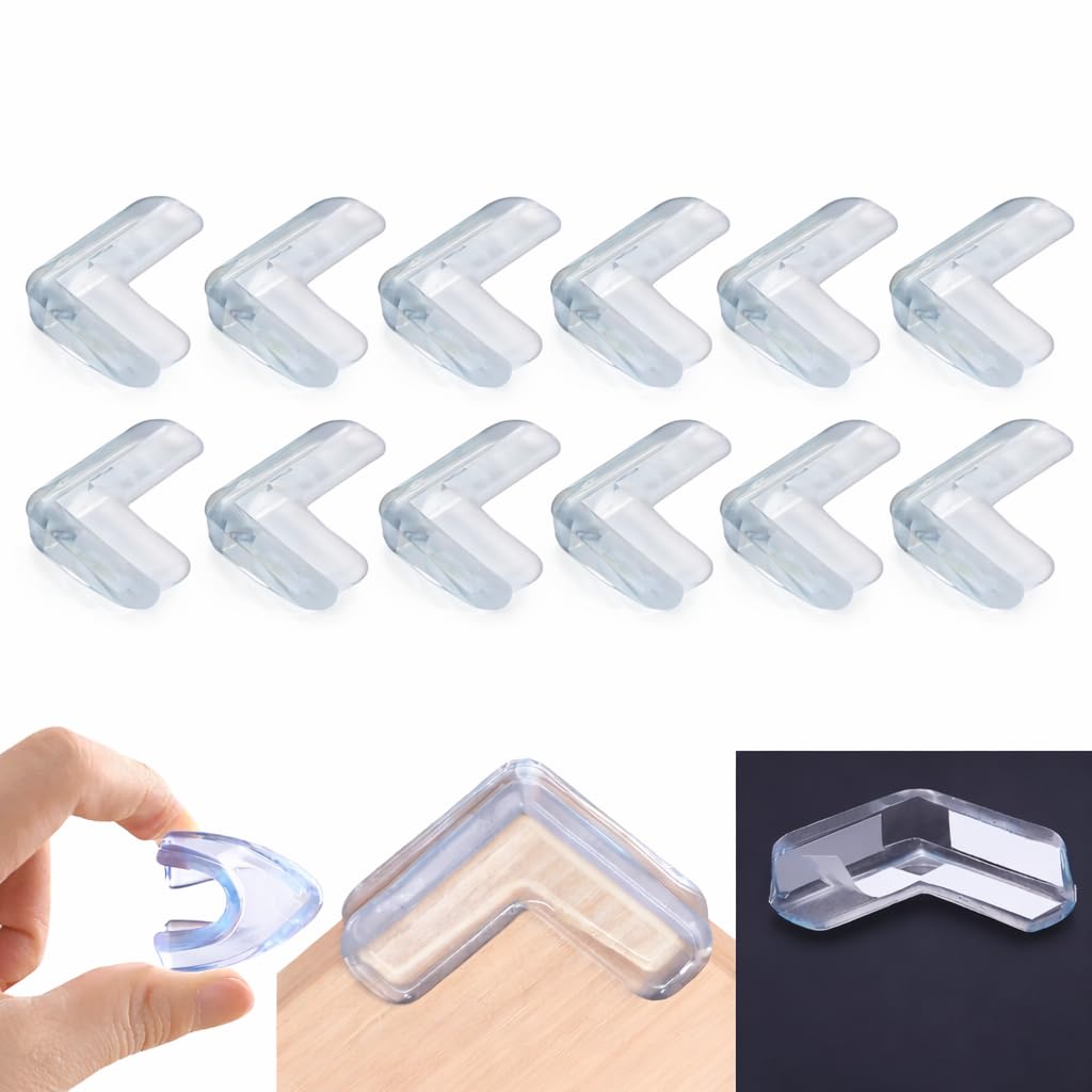 Protetor de Quina Bebê Kit 12 Peças Silicone para Mesa e Móveis