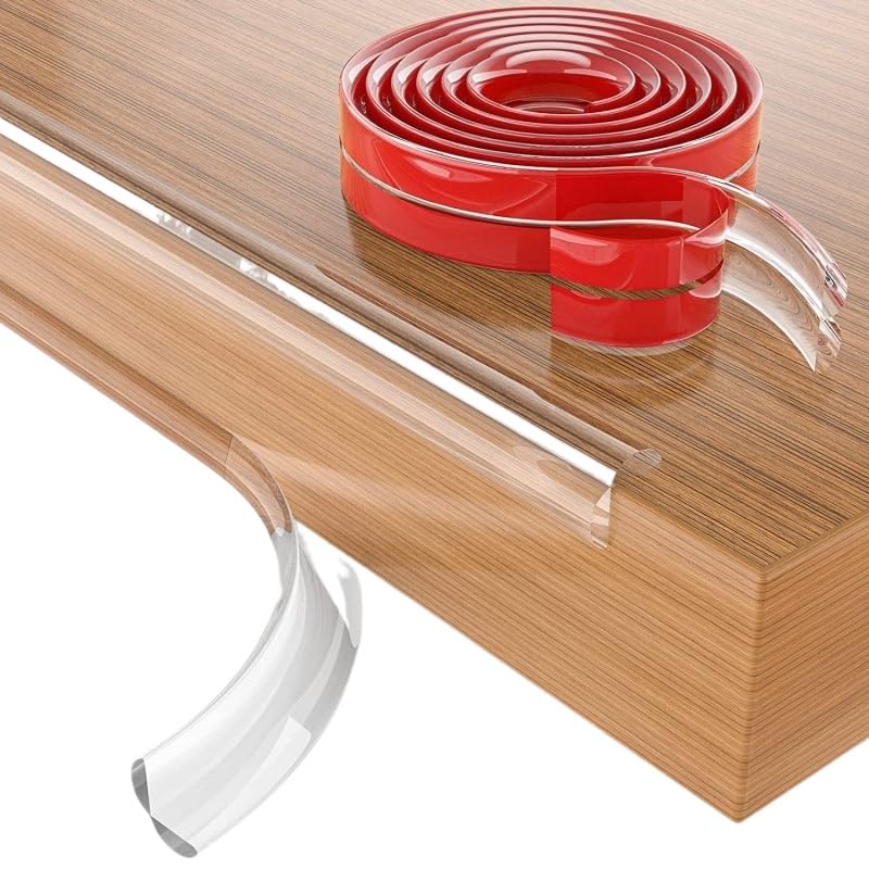 Protetor de Borda de Quina de Canto de Mesa Moveis de Silicone Fita Transparente com 1, 2,3 e 4 Metros Auto Colante(4 metros inteiro)