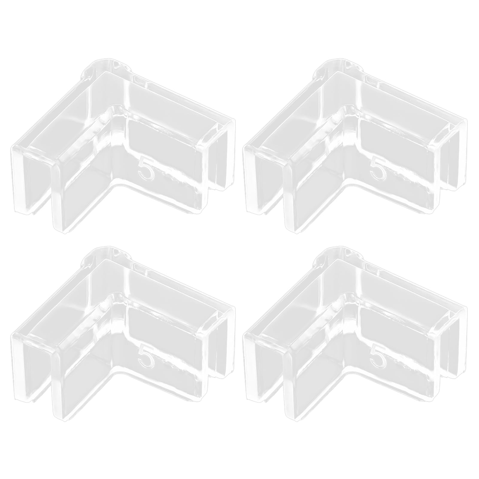4 peças de protetor de bordas de vidro para tanque de peixes, bordas à prova de colisão, multifuncional, transparente, protetor de canto de mesa para bebê, transparente