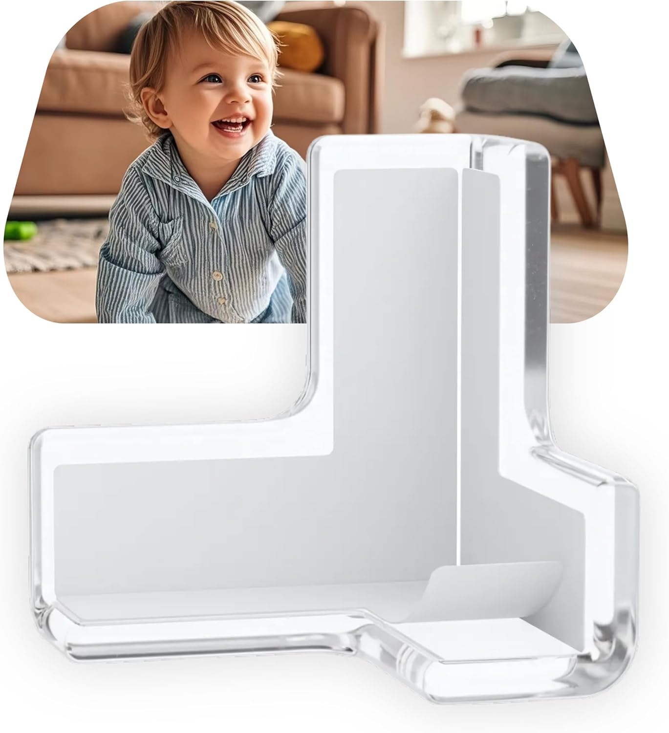 Protetor de Quina em Silicone Transparente Kit com 10un | Segurança Infantil para Móveis, Anti Impacto, Fácil Instalação