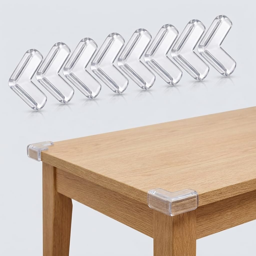 Kit Protetor de Quina para Bebê com 10 Peças em Silicone Transparente